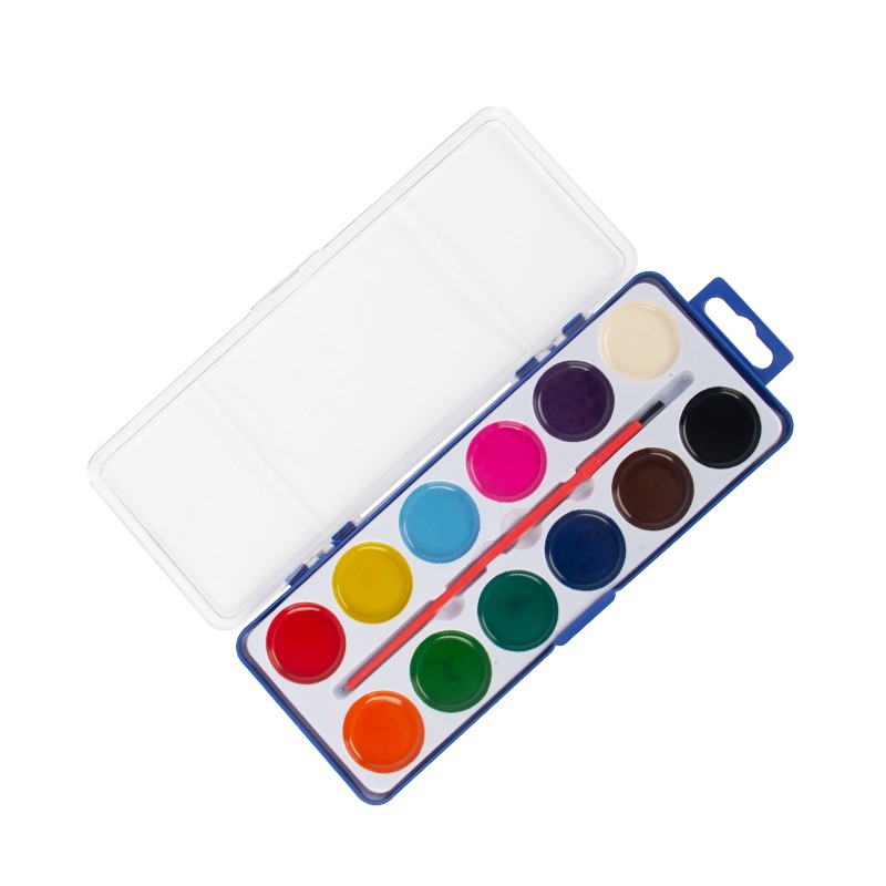 Set 12 barvnih akvarelnih barv z darilno škatlo